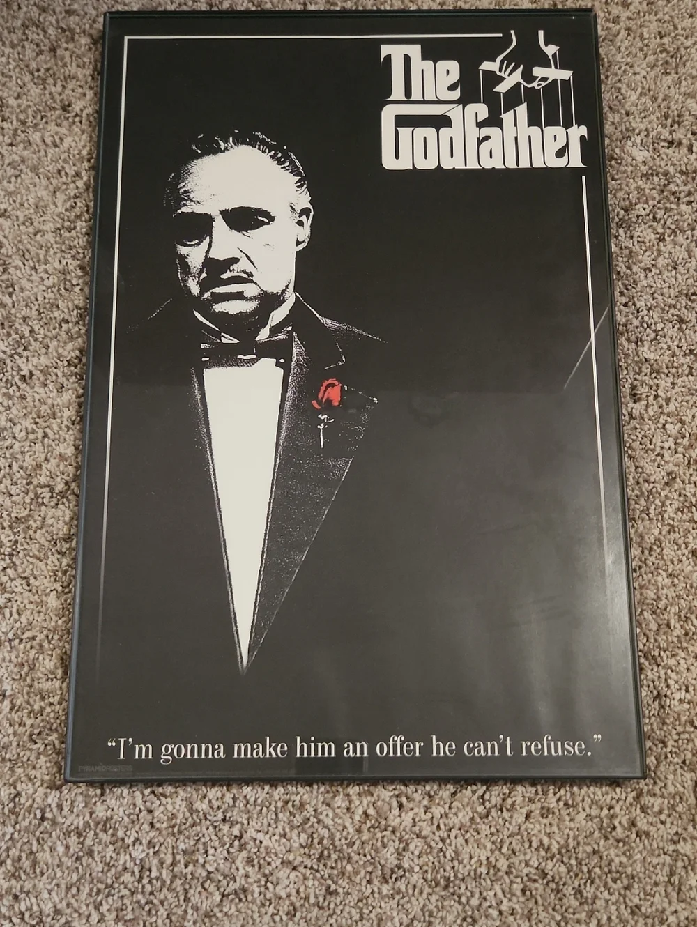 Framed Vintage The Godfather Movie Poster - No Show Frame 11×17